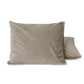 Velvet 2 in 1 kussenslopen Taupe/Grijs 60 x 70