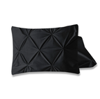 Velvet Pintuck 2pack kussenslopen Zwart 60 x 70
