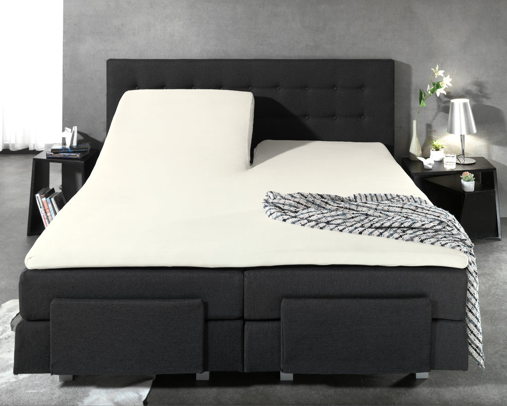 Splittopper Katoen Hoeslaken Creme