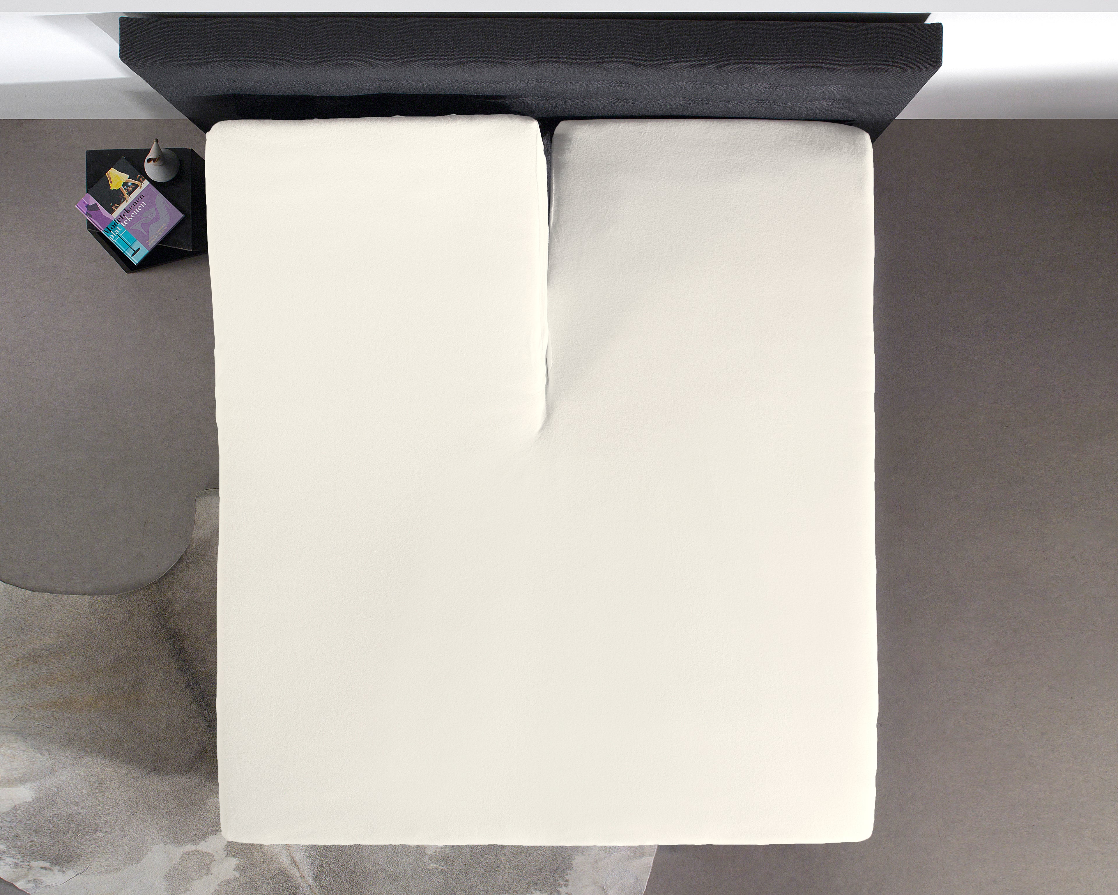 Splittopper Katoen Hoeslaken Creme
