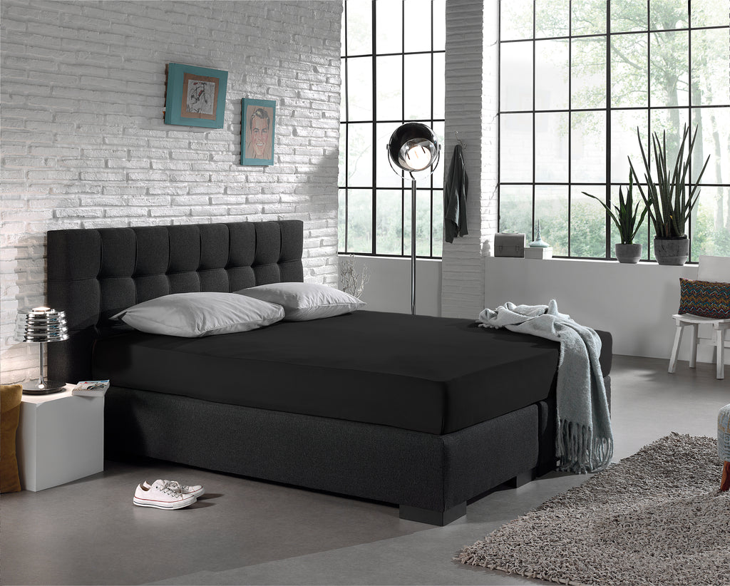 Jersey 135 gr. Hoeslaken Zwart