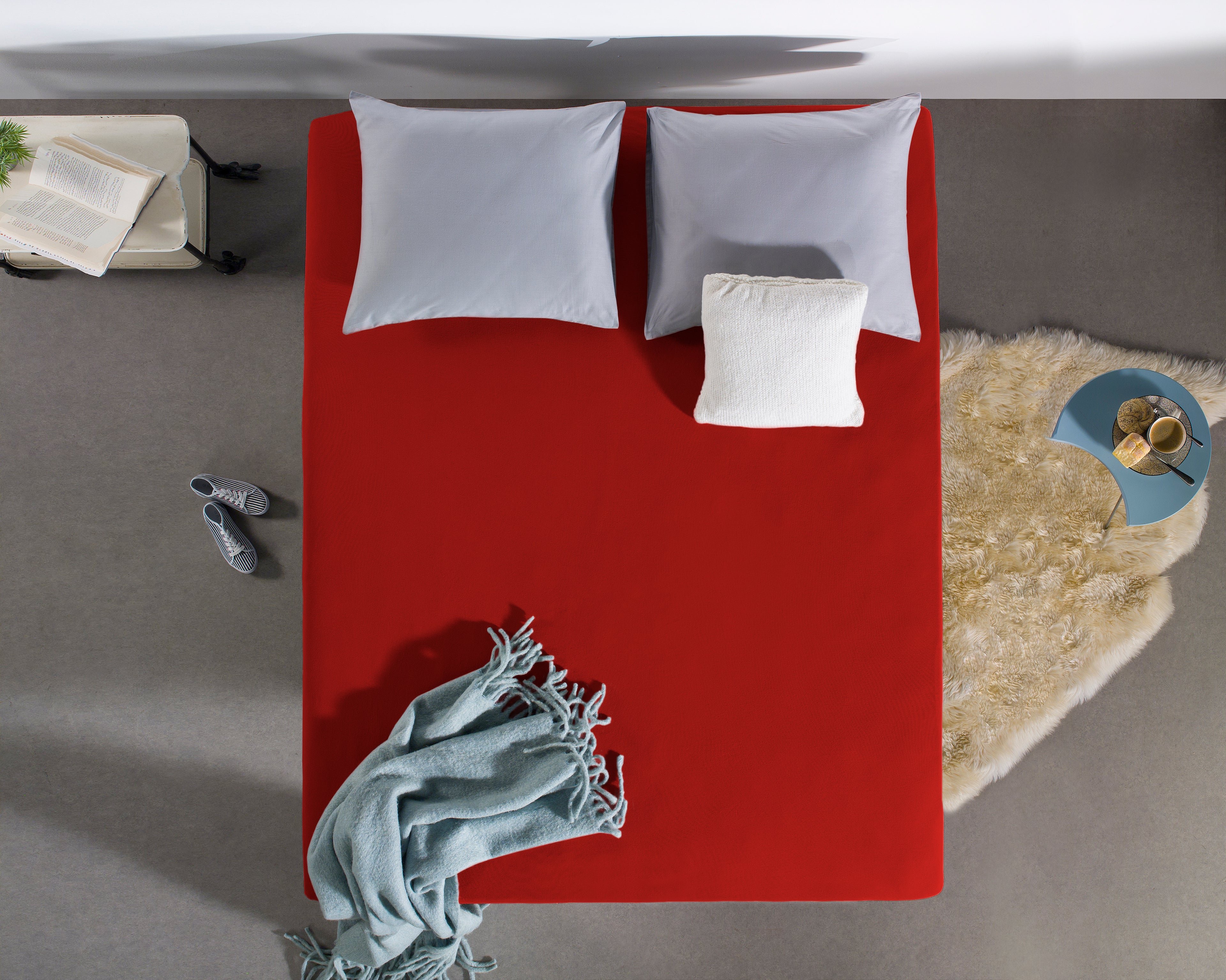 Jersey 135 gr. Hoeslaken Rood