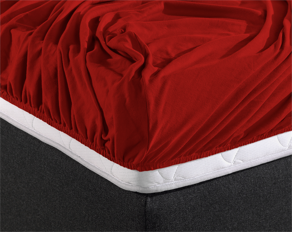 Dubbel Jersey 220 gr. Hoeslaken Rood