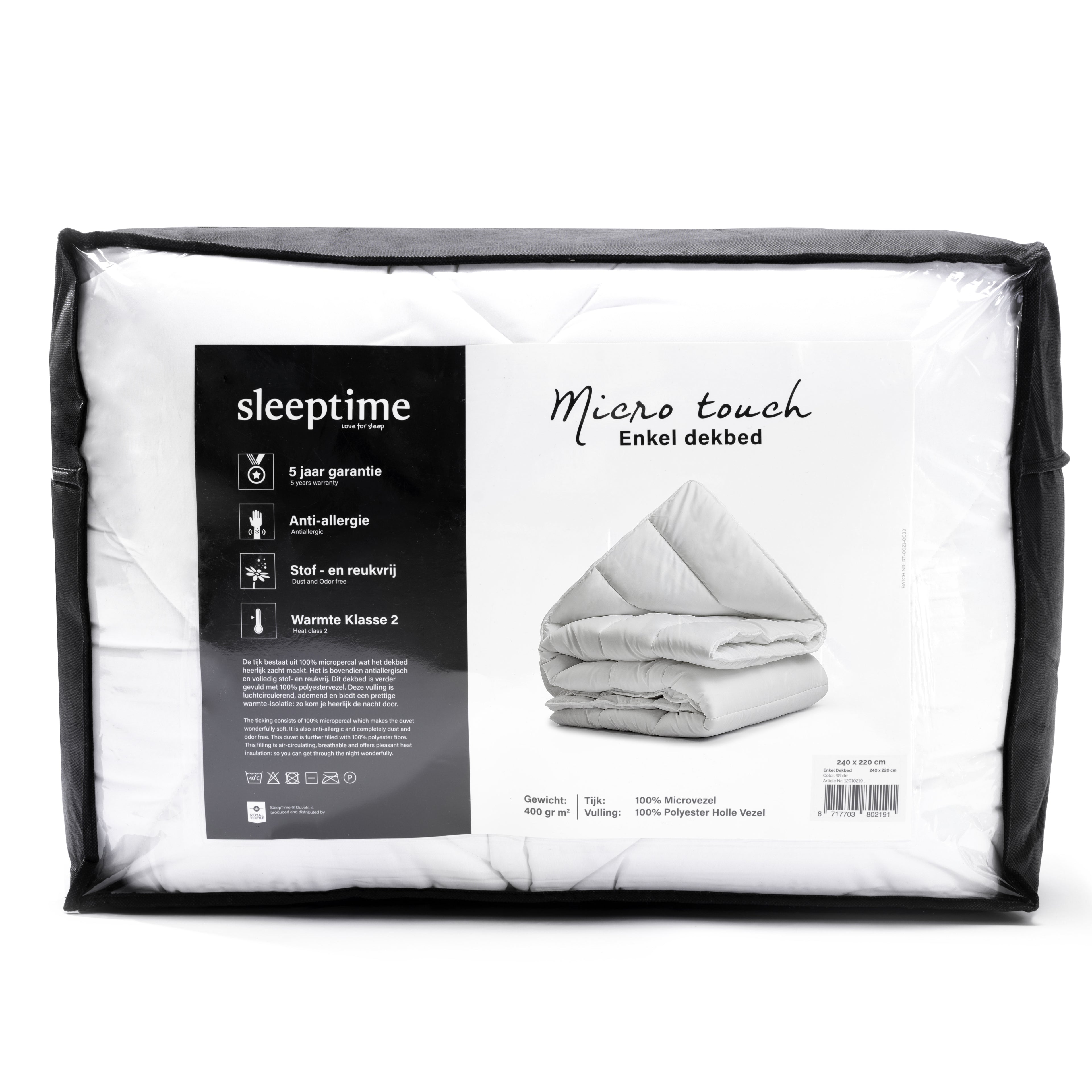 Micro Touch Enkel Dekbed Wit