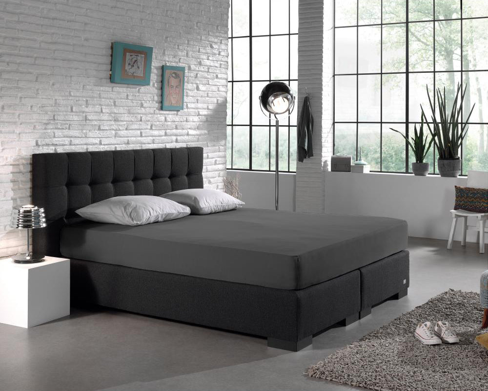 Dubbel Jersey 220 gr. Hoeslaken Antraciet