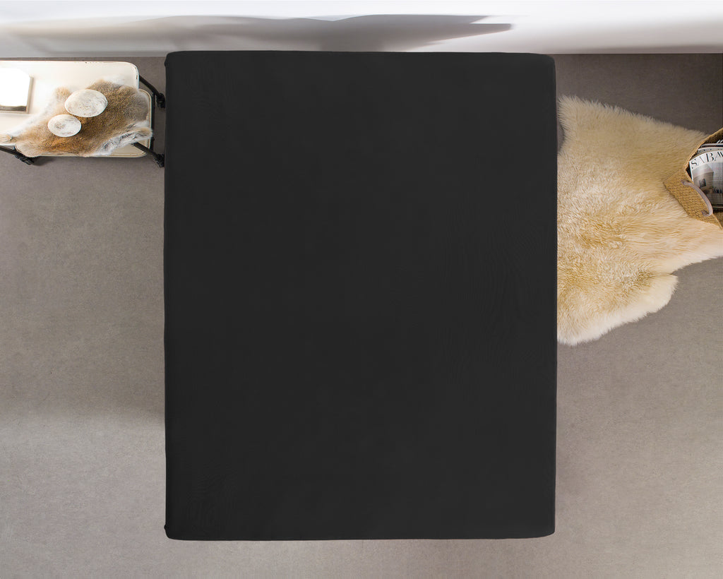 Jersey Topper Hoeslaken Zwart