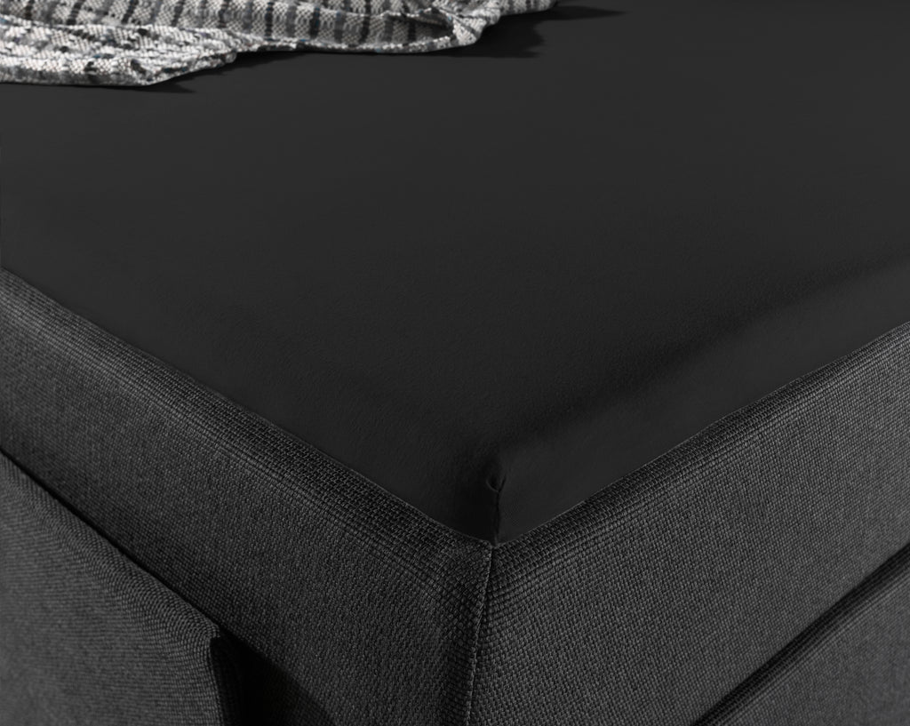 Jersey Topper Hoeslaken Zwart