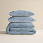 Flanel Washed Cotton Blauw