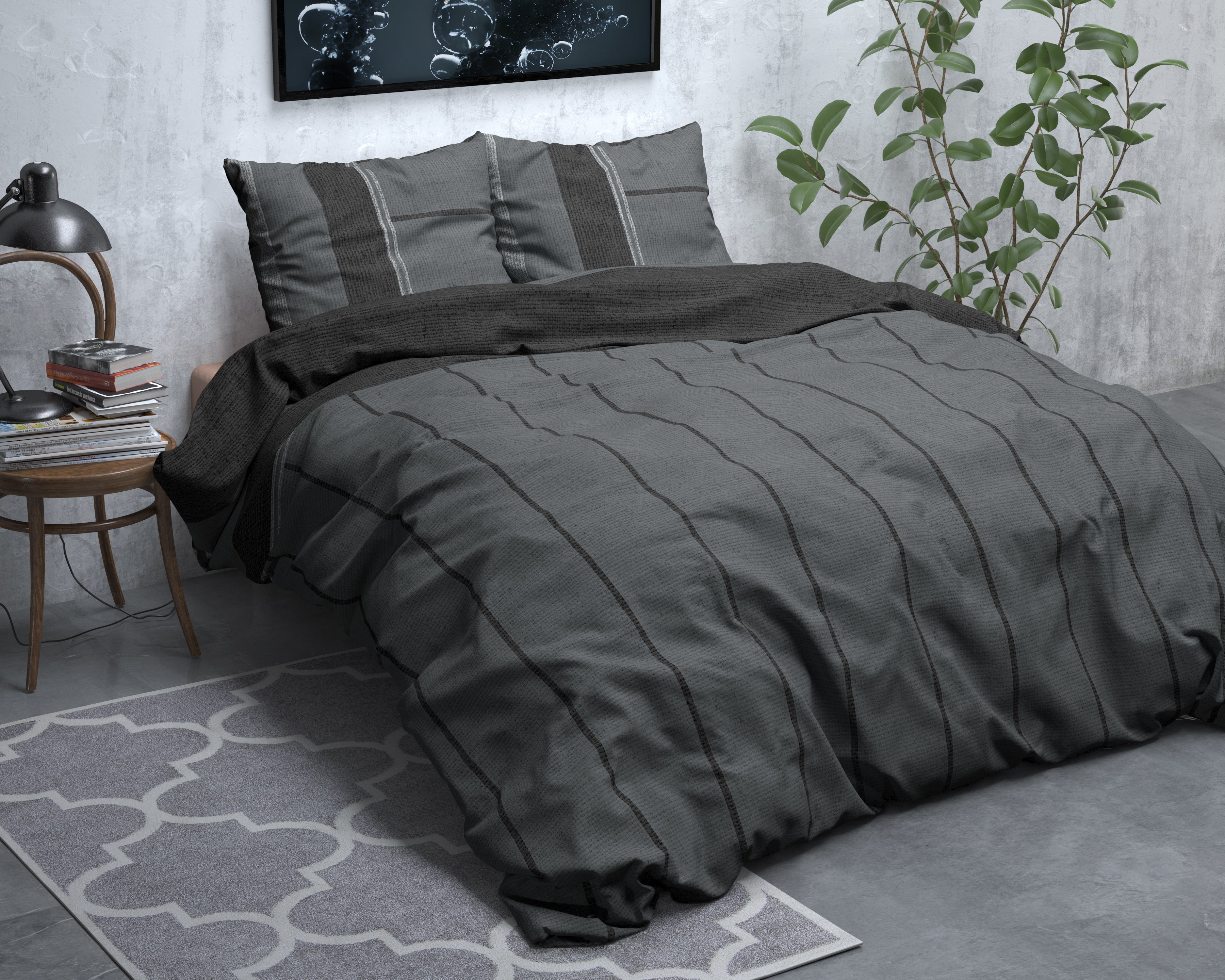 Flanel Kees Antraciet