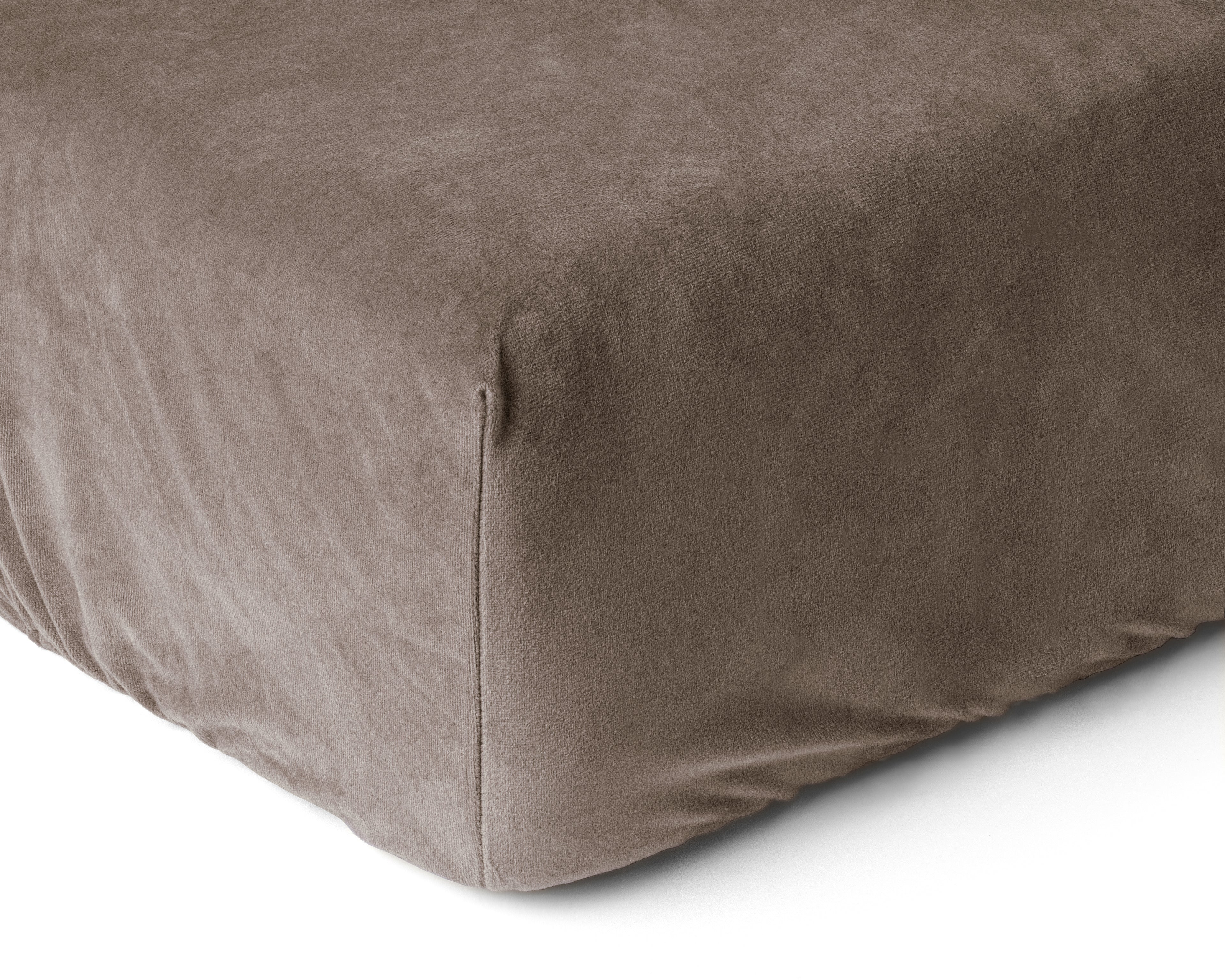 Velvet Hoeslaken Taupe