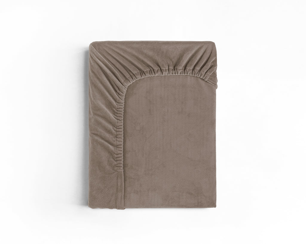 Velvet Hoeslaken Taupe
