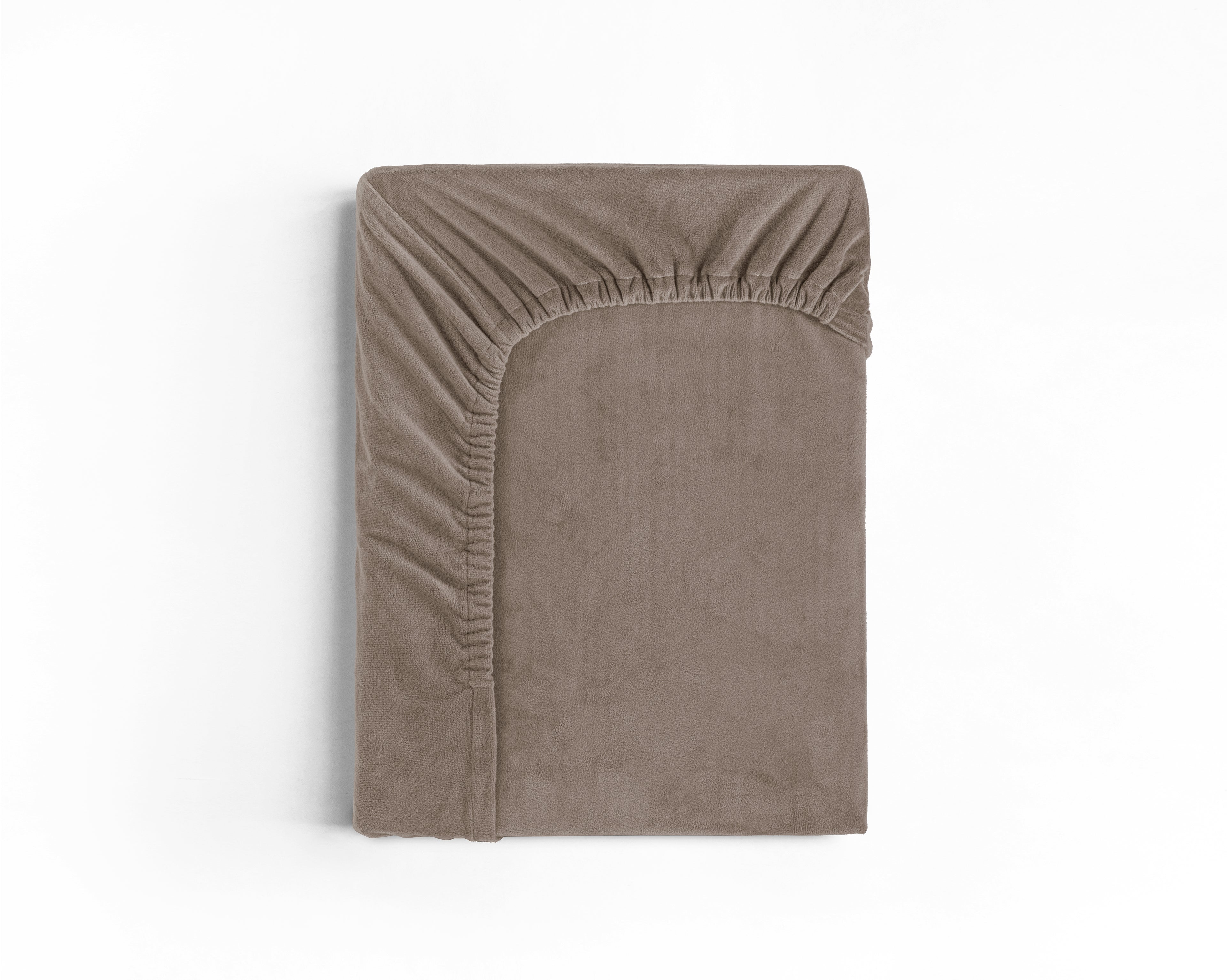 Velvet Hoeslaken Taupe