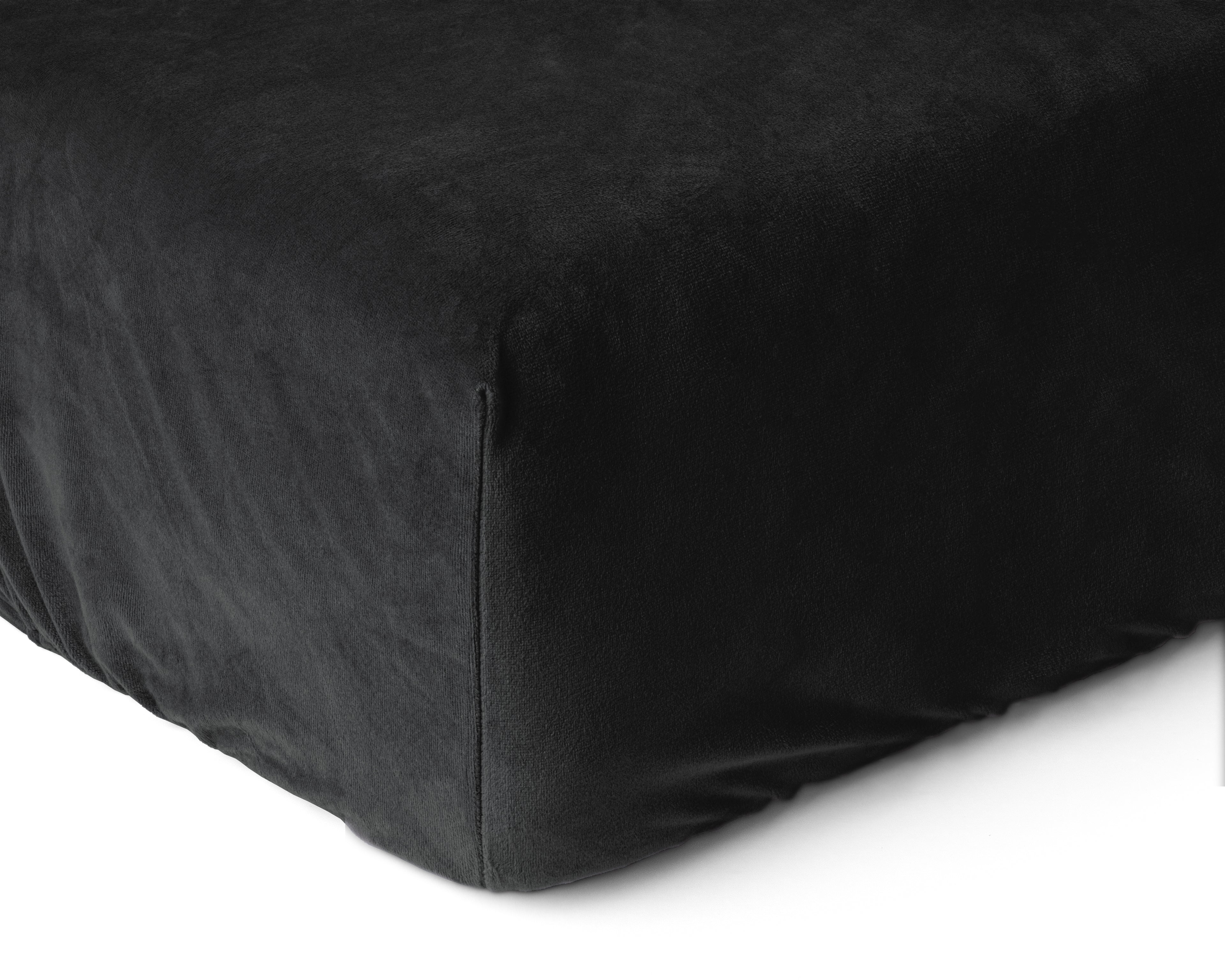 Velvet Hoeslaken Zwart