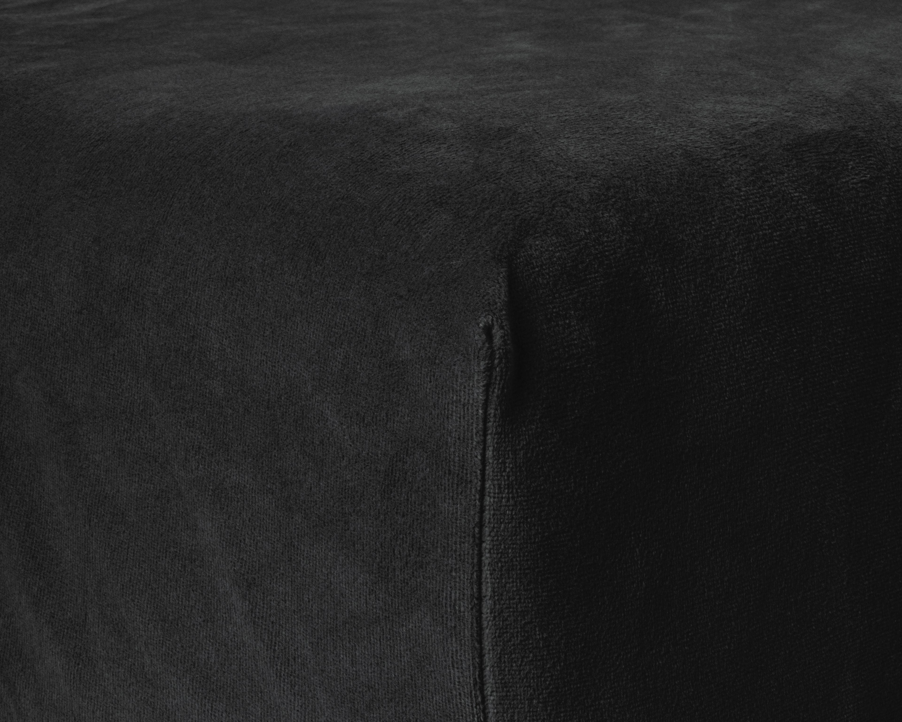 Velvet Hoeslaken Zwart