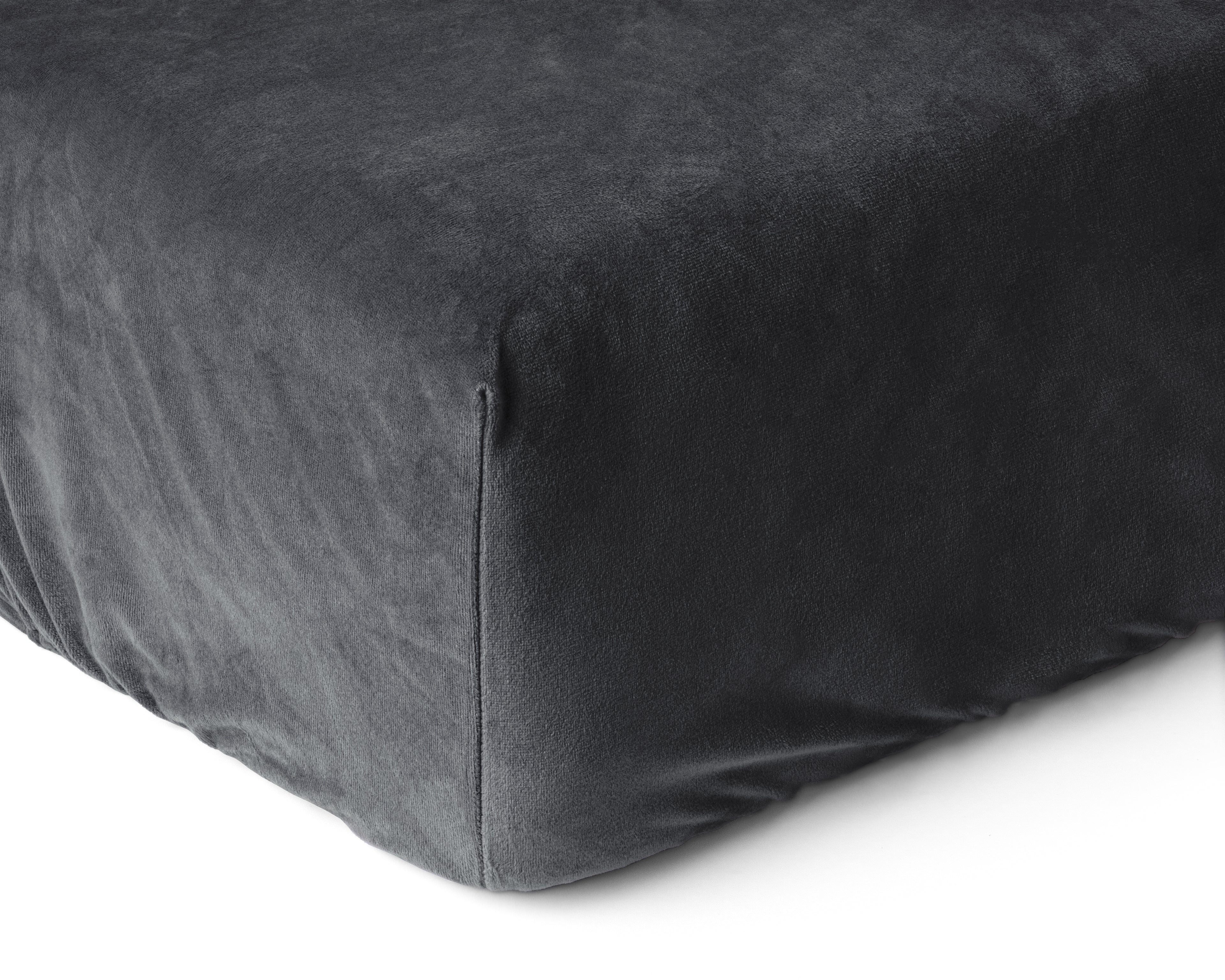 Velvet Hoeslaken Antraciet