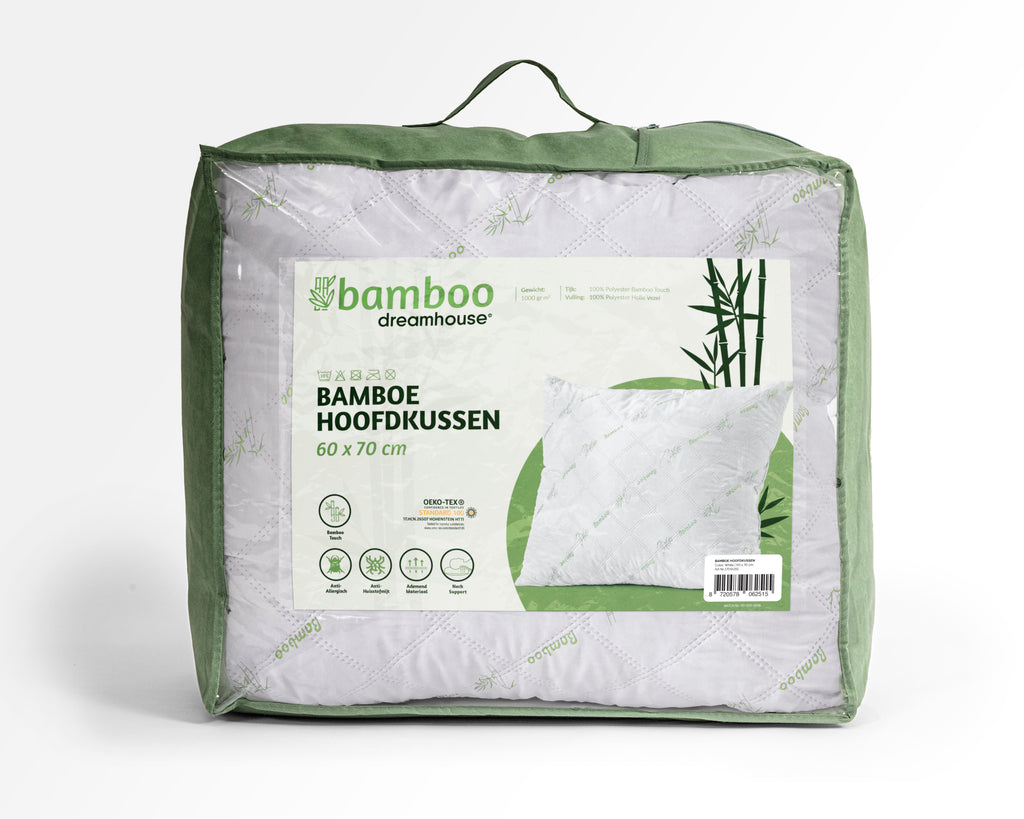 Bamboe Hoofdkussen Wit 60 x 70