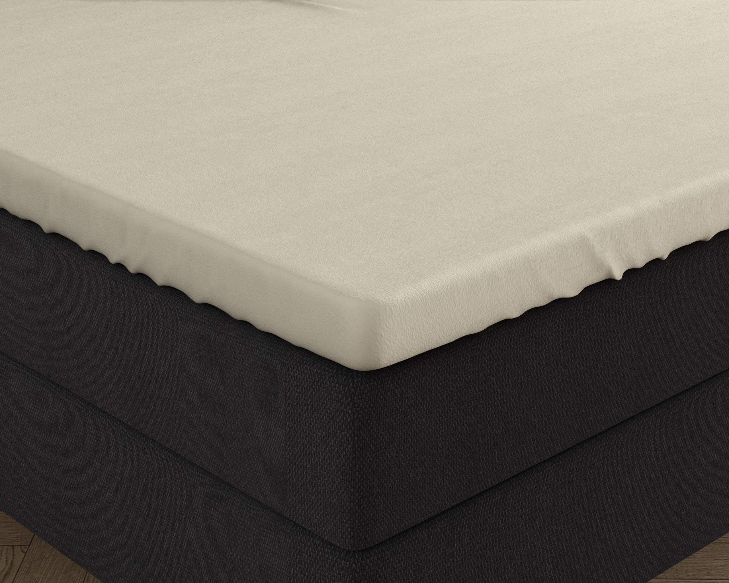 Dubbel Jersey 220 gr. Splittopper Hoeslaken Creme