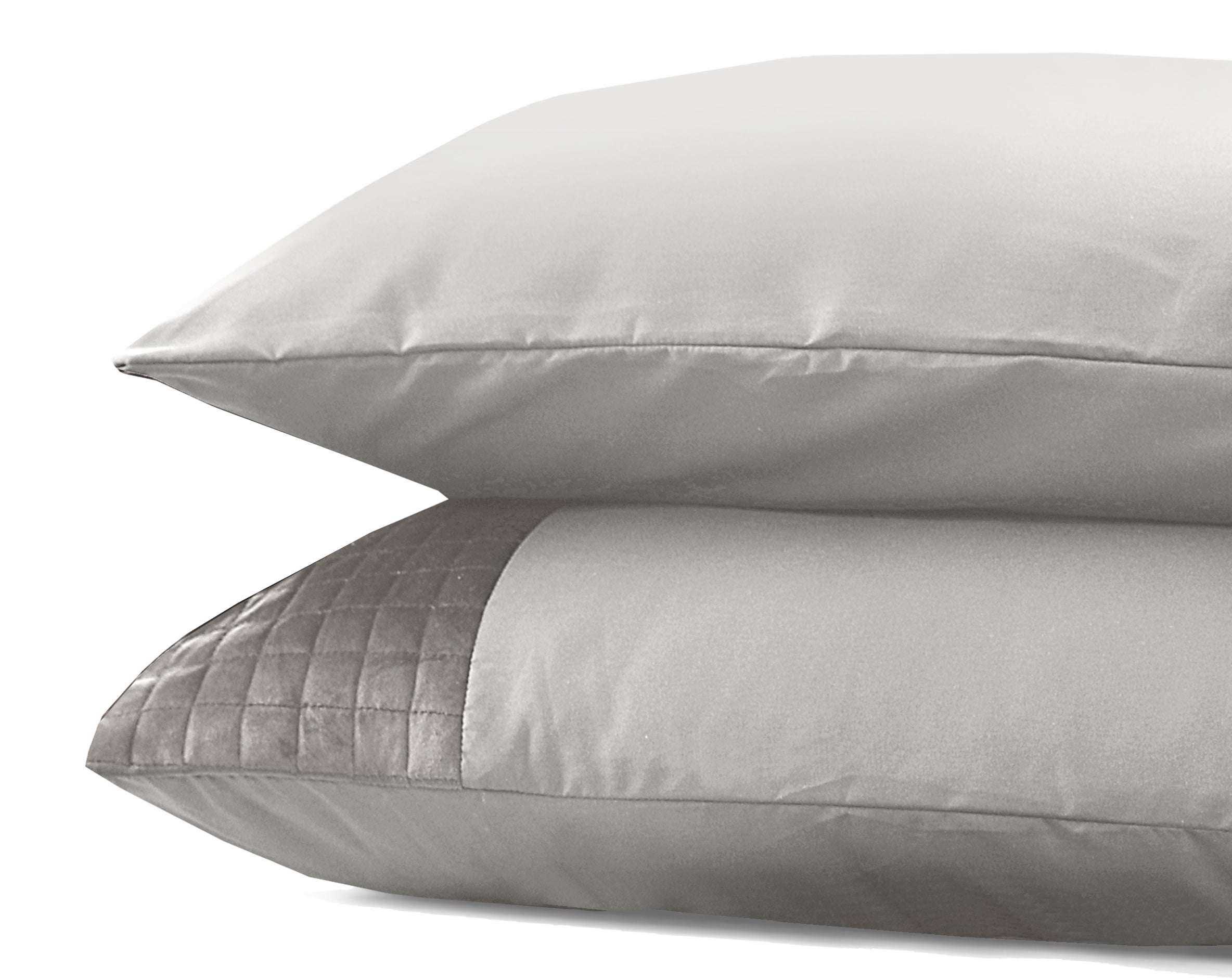Velvet Band Sand/Grijs 2pack slopen 60 x 70