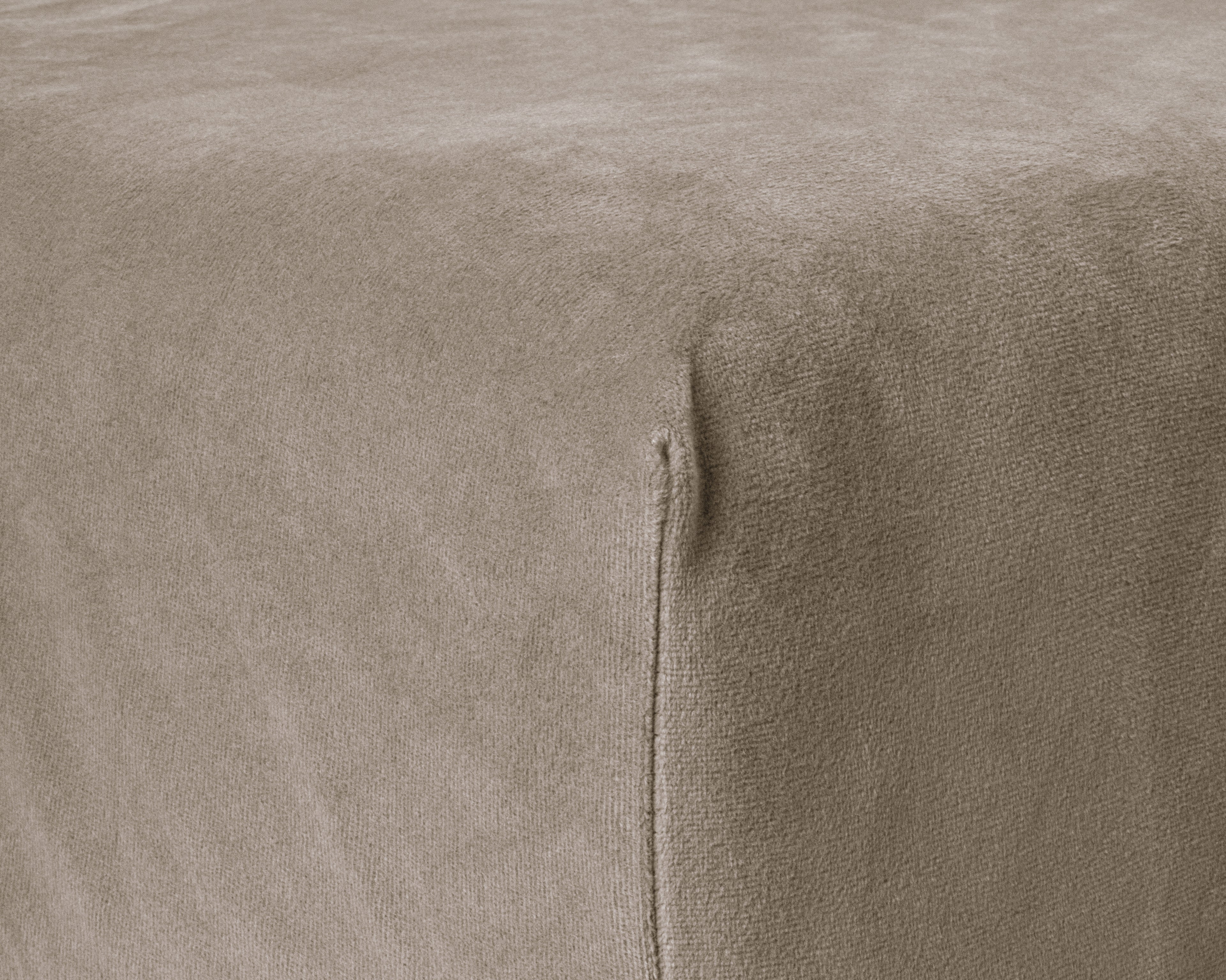 Velvet hoeslaken Taupe/Grijs