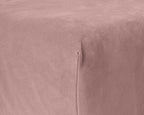 Velvet hoeslaken Oud Roze