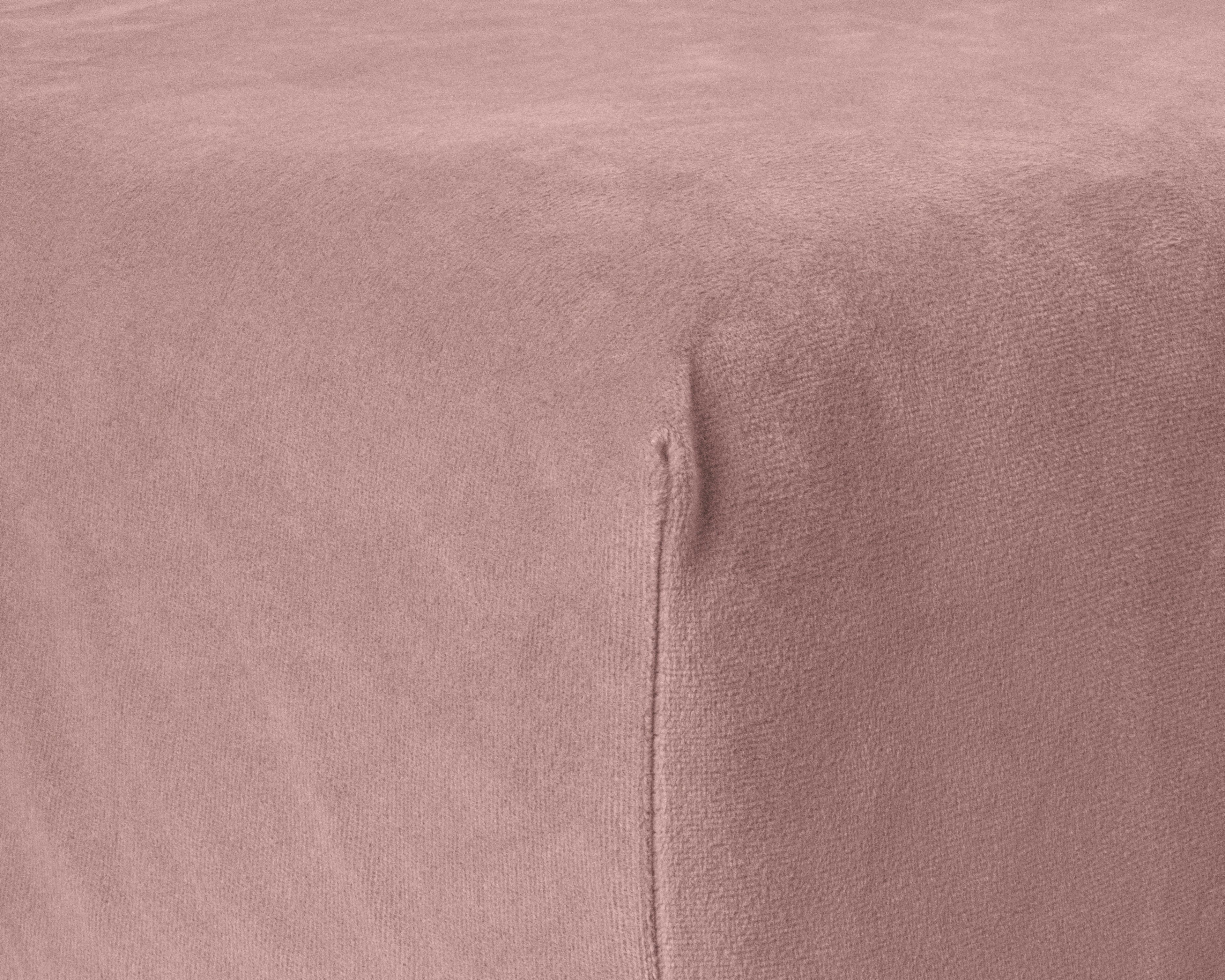 Velvet hoeslaken Oud Roze