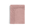 Velvet hoeslaken Oud Roze