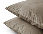 Velvet 2 in 1 kussenslopen Taupe/Grijs 60 x 70