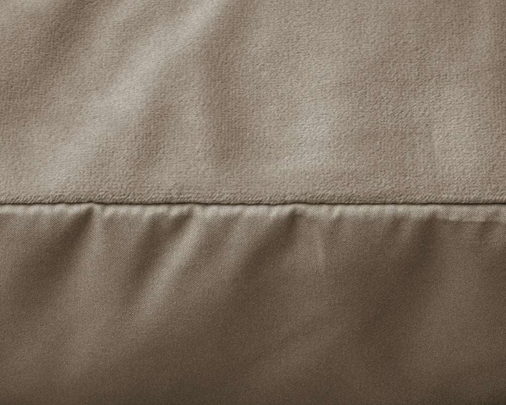 Velvet 2 in 1 kussenslopen Taupe/Grijs 60 x 70