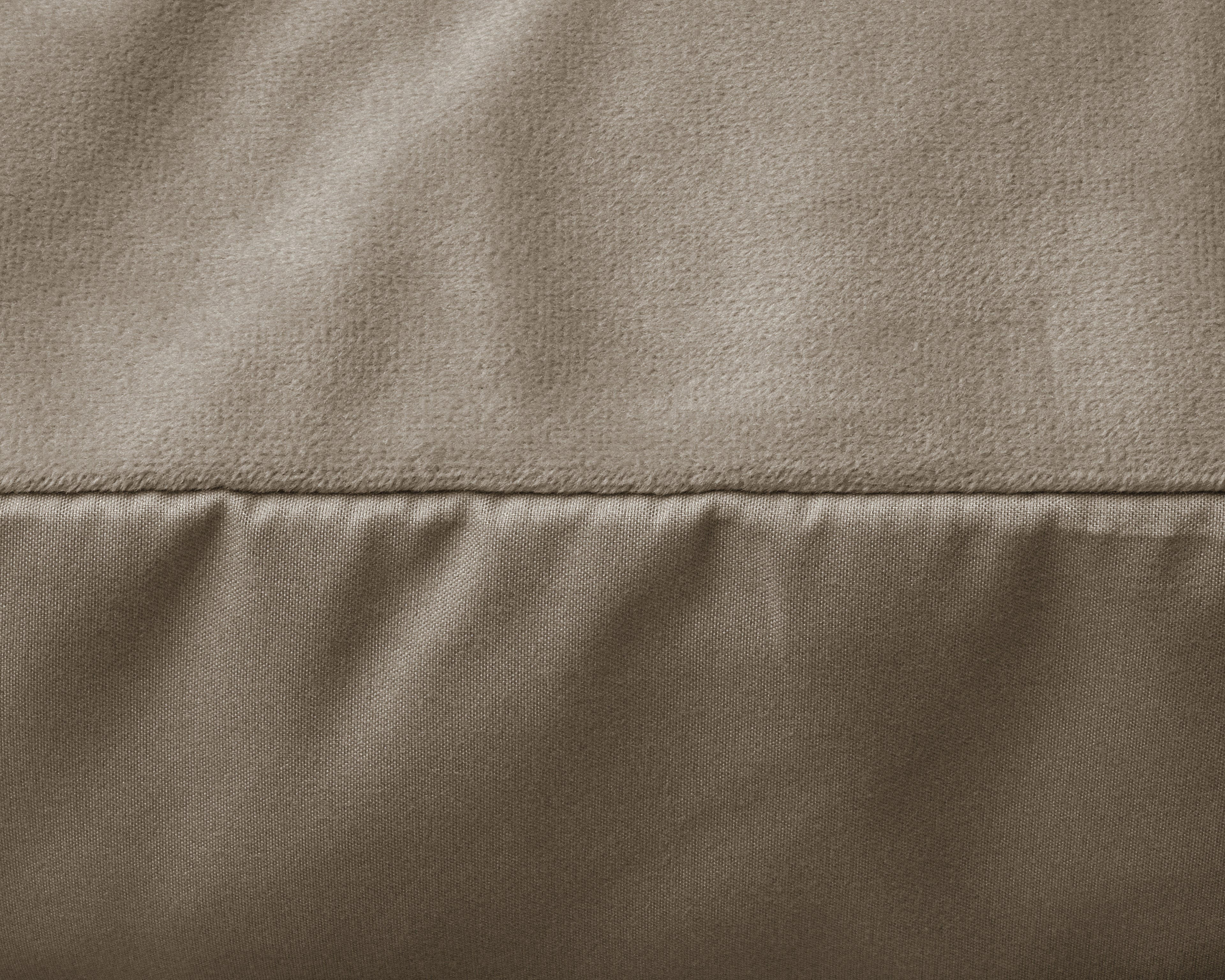 Velvet 2 in 1 kussenslopen Taupe/Grijs 60 x 70