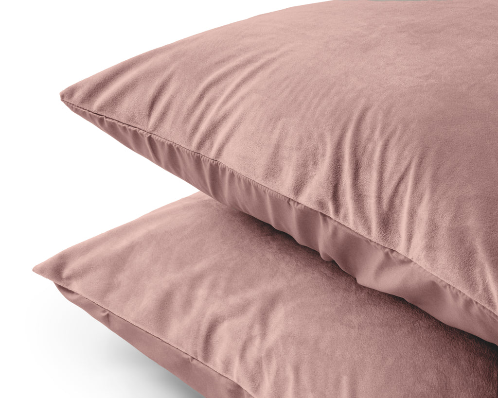 Velvet 2 in 1 kussenslopen Oud Roze 60 x 70
