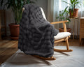 Pom Rabbit Fur plaid Antraciet