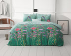 Flower & Birds Turquoise