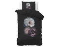Deep Flowers Zwart