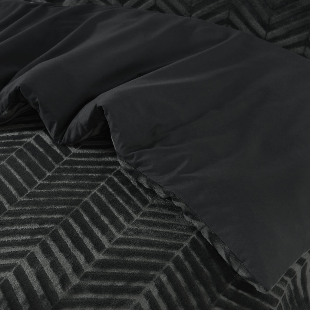 Chevron Teddy Antraciet