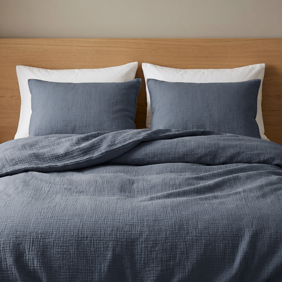 Mousseline Midnight Blauw