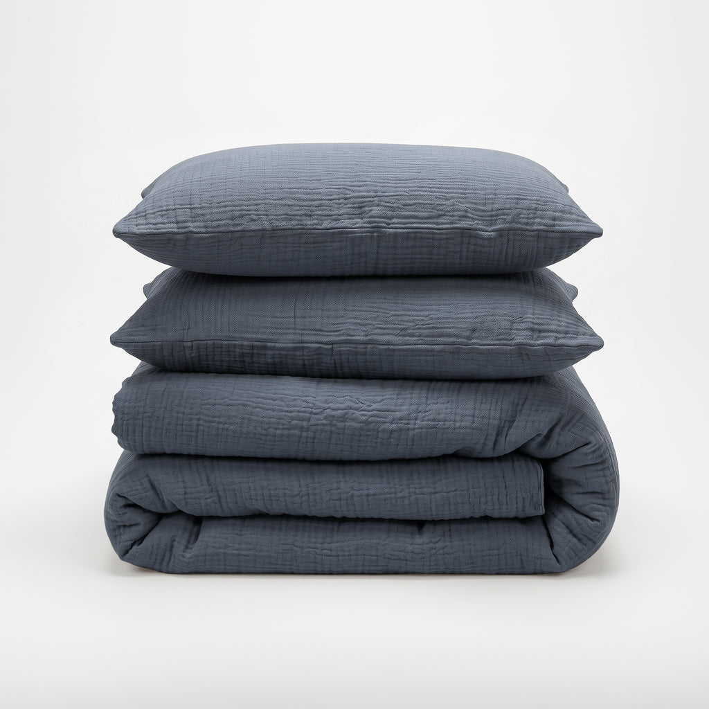 Mousseline Midnight Blauw