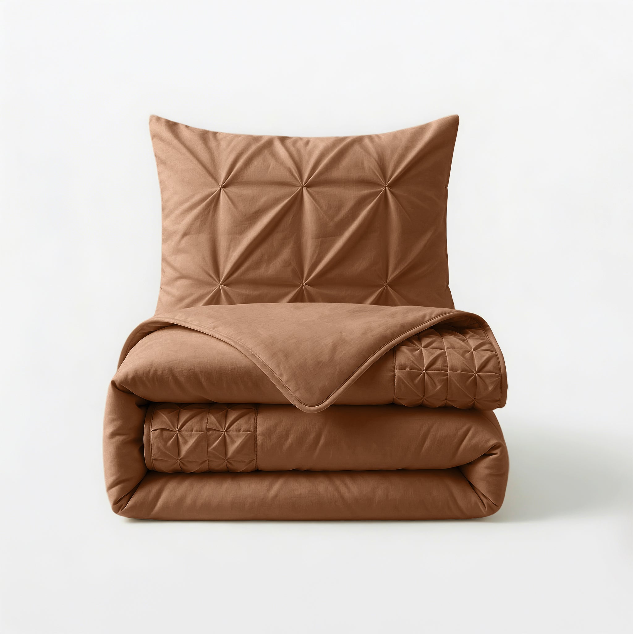 Border Pintuck Mocha Moose