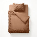 Border Pintuck Mocha Moose