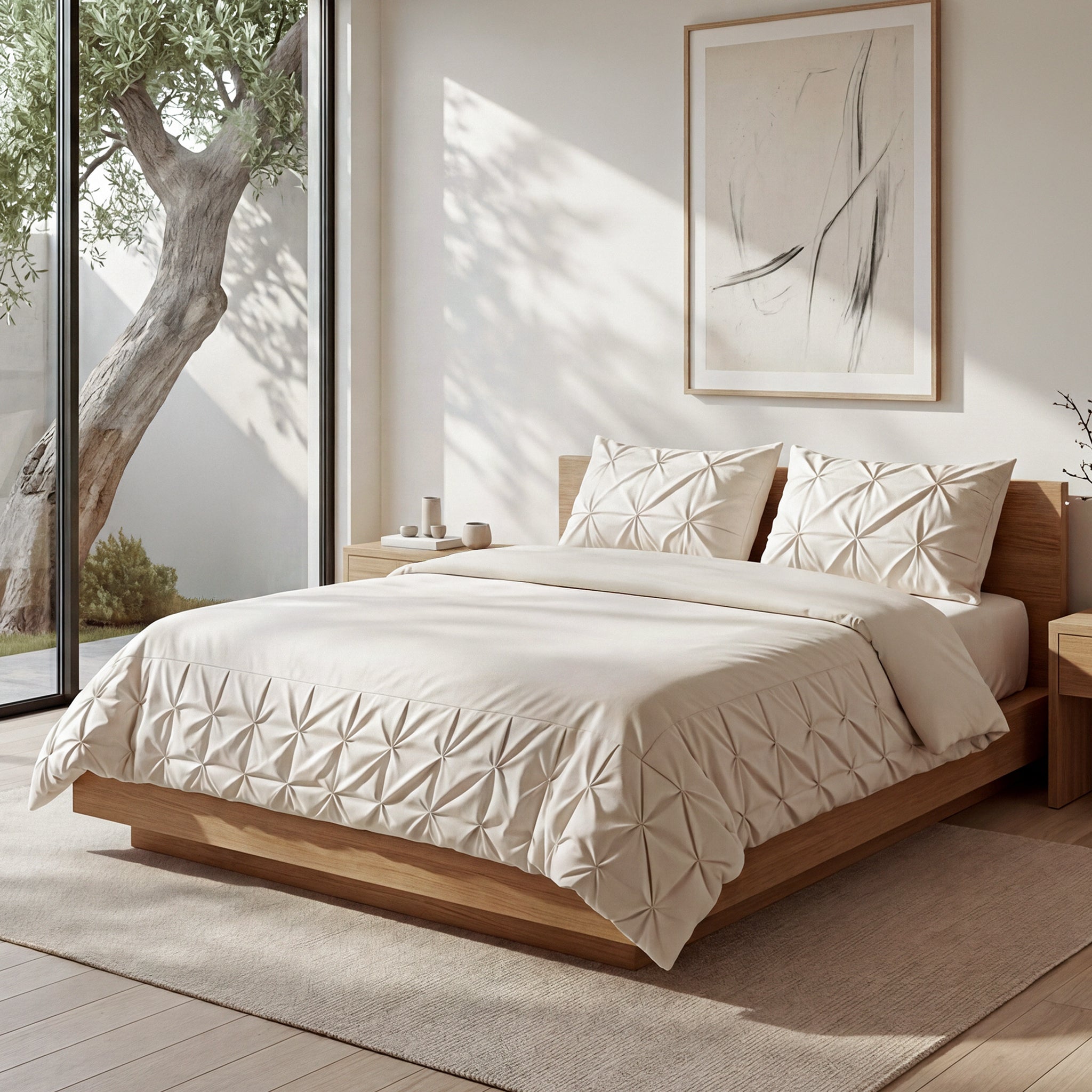 Border Pintuck Beige