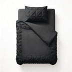 Border Pintuck Zwart