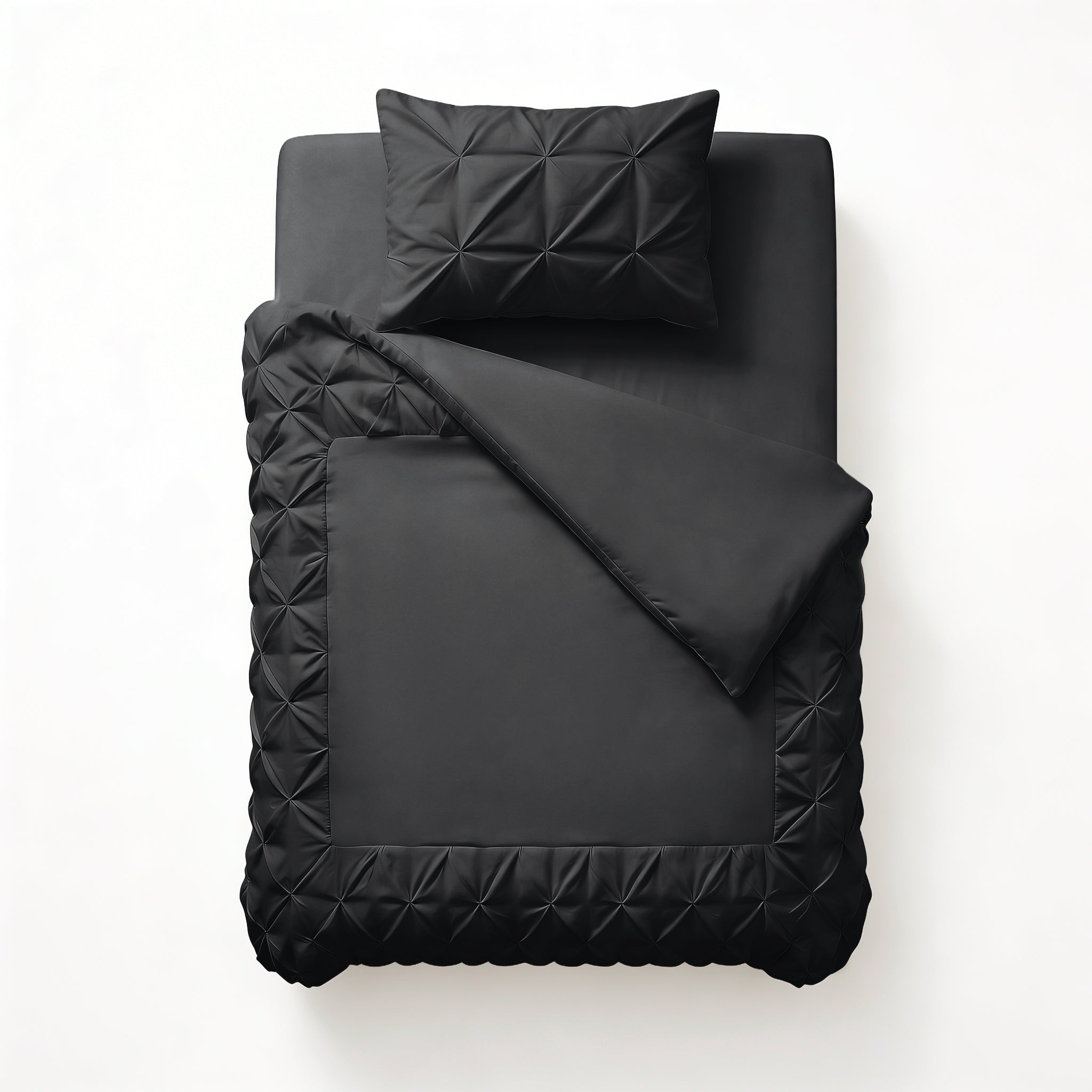 Border Pintuck Zwart