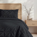 Border Pintuck Zwart