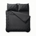 Border Pintuck Zwart