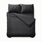 Border Pintuck Zwart