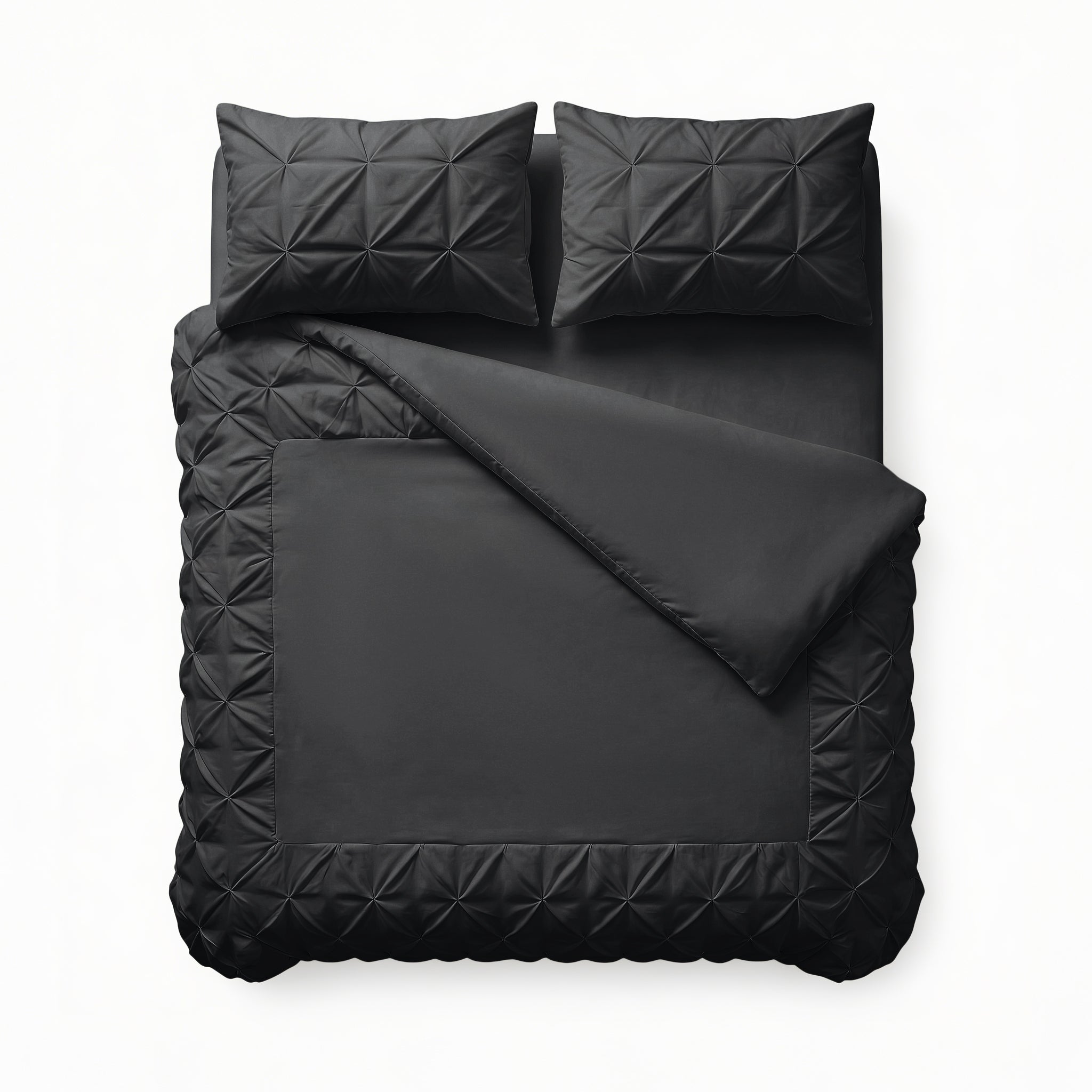 Border Pintuck Zwart