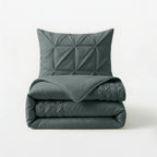 Border Pintuck Groen