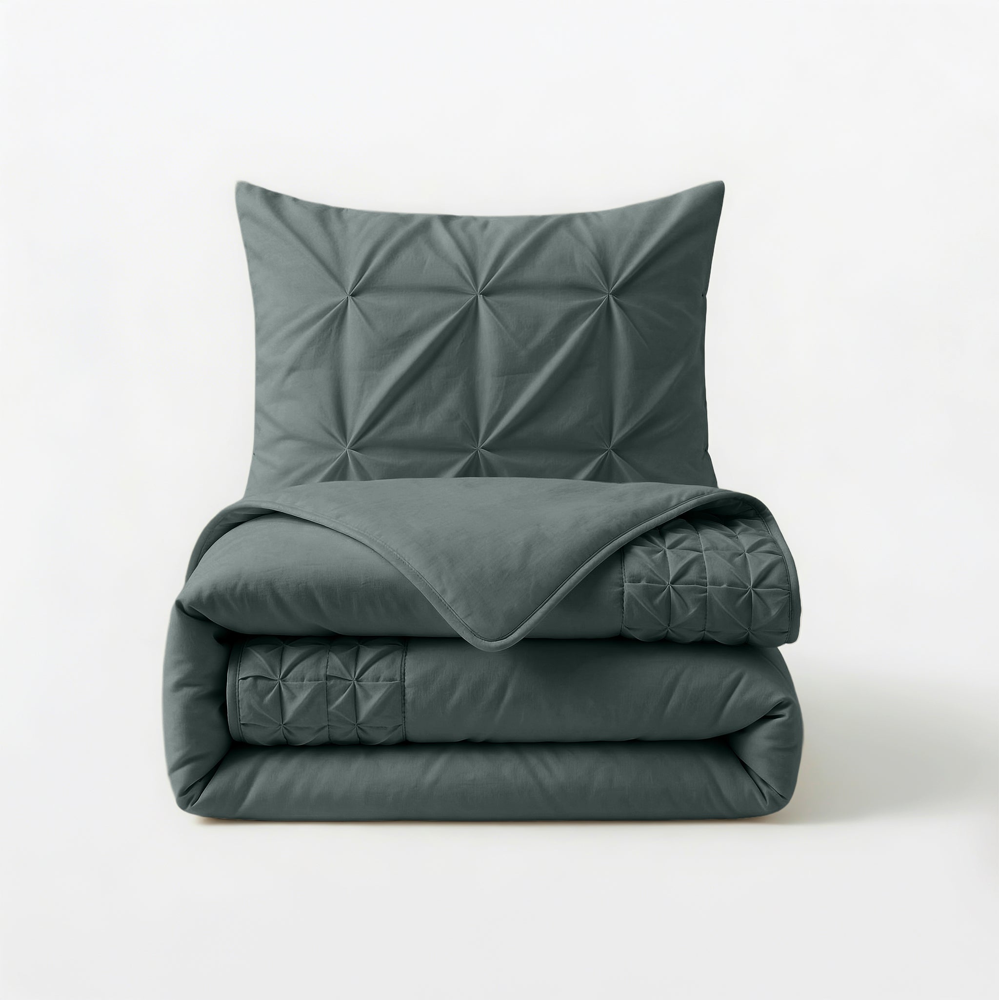 Border Pintuck Groen
