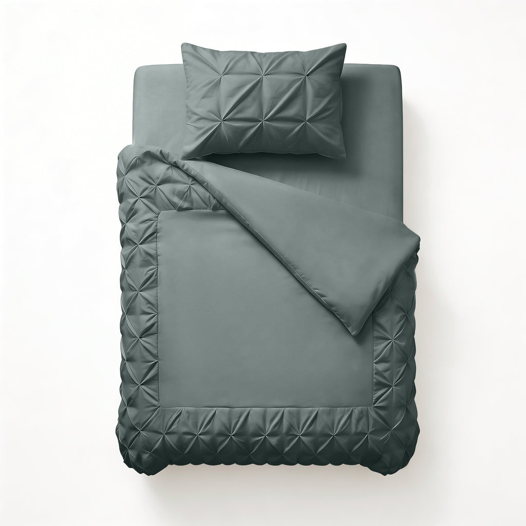 Border Pintuck Groen