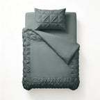Border Pintuck Groen