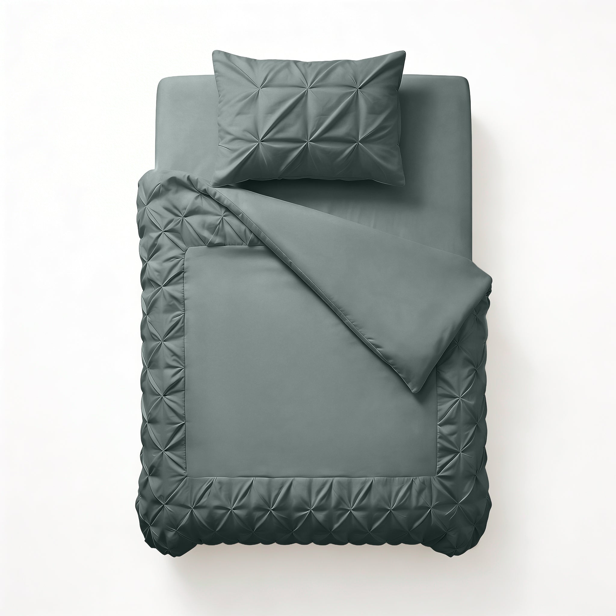 Border Pintuck Groen